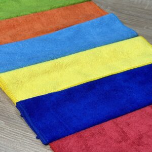Набір кухонних рушників Stripy 30*30 6шт. помар/зел/жовт/черв/блак/синій