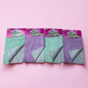 Набір кухонних рушників Fluffy microfiber 30*50 4шт. 2 мʼята +2 фіолет