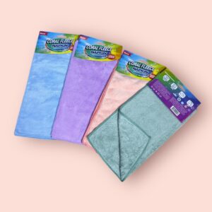 Набір кухонних рушників Coral fleece 30*30 Фіолет/персик/зелений/блакитний